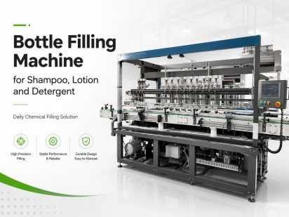 Bottle filling machine for shampoo lotion and detergent