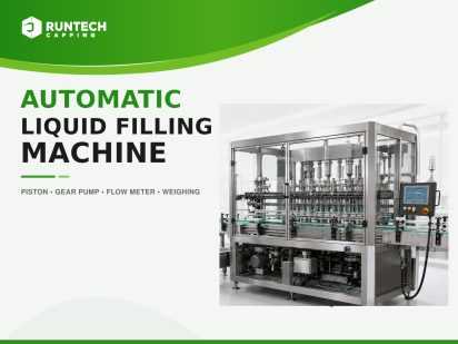 Automatic liquid filling machine for piston, gear pump, flow meter and weighing route selection