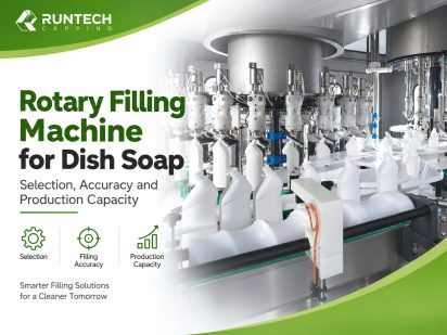Automatic rotary filling machine for dish soap and daily chemical liquids