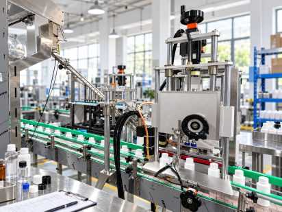 Capping machine manufacturer testing bottle samples and production line performance