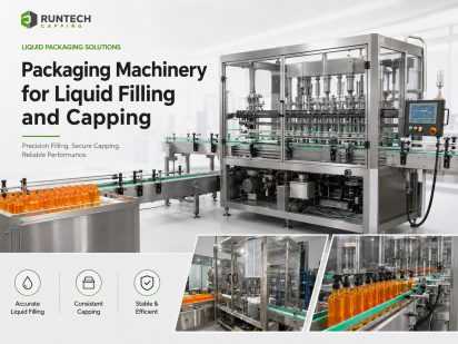 Packaging machinery for liquid filling and capping line