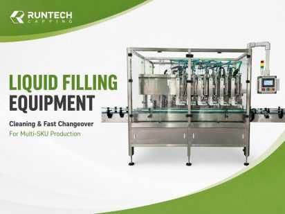 Liquid filling equipment for cleaning and fast changeover