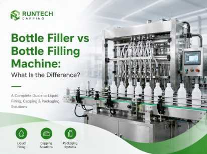 Bottle filling machine for liquid filling and capping packaging line