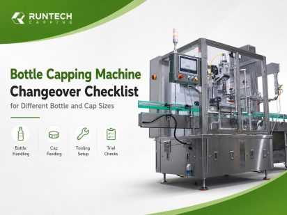 Bottle capping machine changeover checklist for different bottle and cap sizes